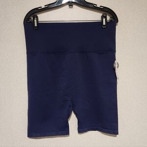 PINK Victorias Secret Soft Seamless Foldover Bike Shorts Xtra Large Blue